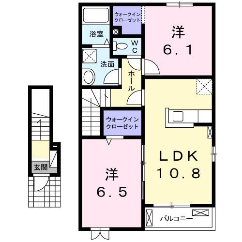 メゾンステージ水野　Ａ（203） 間取り図画像