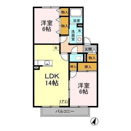 シャインメモリー館　ＡＢＣＤＥ（E202） 間取り図画像