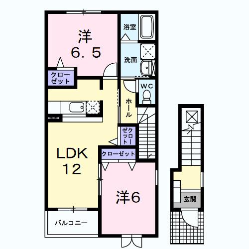 ウィスティリア　Ⅲ（203） 間取り図画像