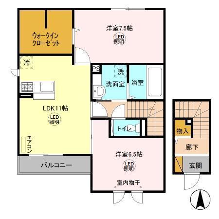 ローター　ファーデン（201） 間取り図画像