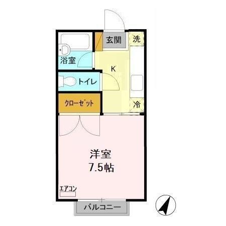 サニーヒルズ薬師台　A（202） 間取り図画像