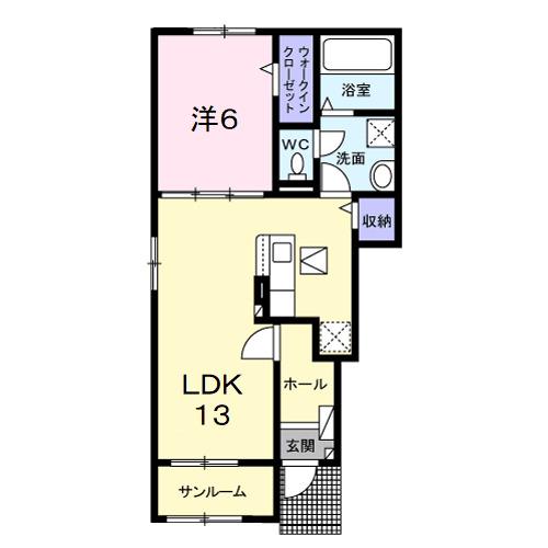 ラフレーズ　Ⅰ（101） 間取り図画像