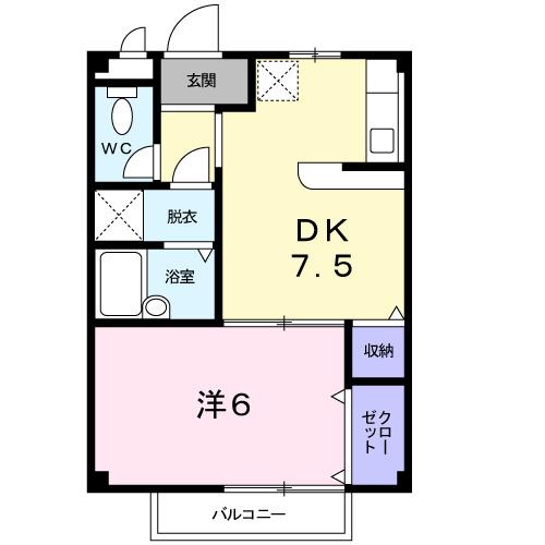 パステルＭ１（102） 間取り図画像
