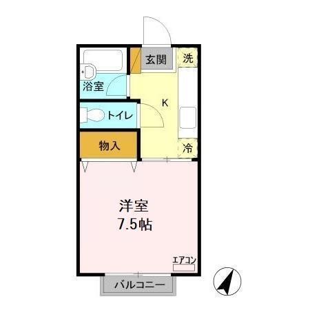 サニーヒルズ薬師台　A（205） 間取り図画像