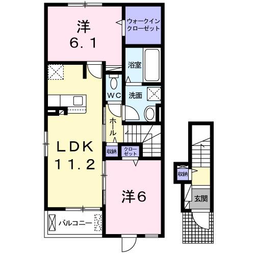 グランソレイユＪ（201） 間取り図画像