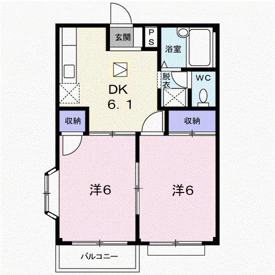 エルディムケイⅠ（101） 間取り図画像