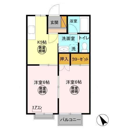 山木ハイツ　A（202） 間取り図画像