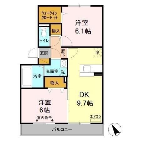 コスモパーク　A（203） 間取り図画像