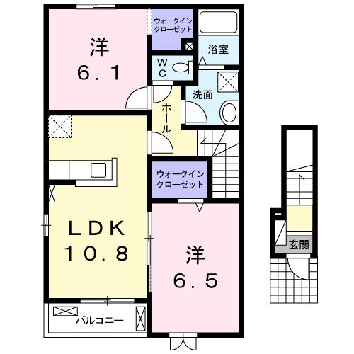 メゾン　グラースＢ（201） 間取り図画像