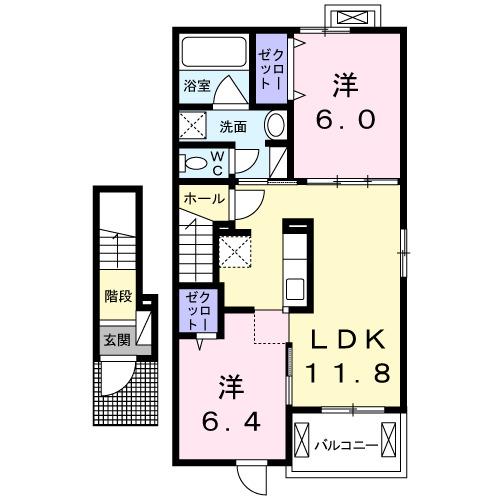 スイート　レイ（204） 間取り図画像