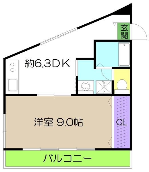 フラットミソノ（302） 間取り図画像