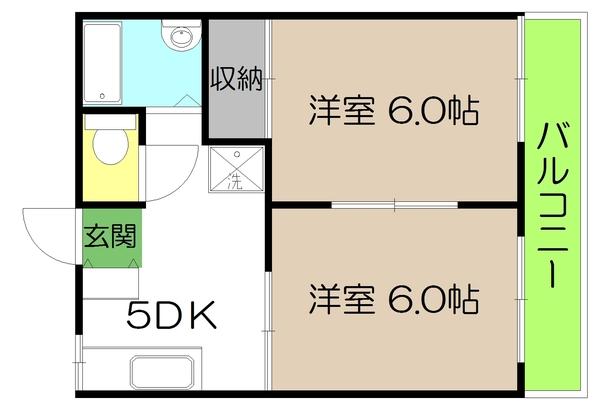 長崎ハイツ（203） 間取り図画像