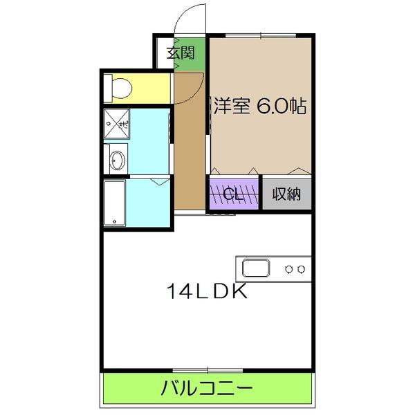 クレドール南川添（205） 間取り図画像