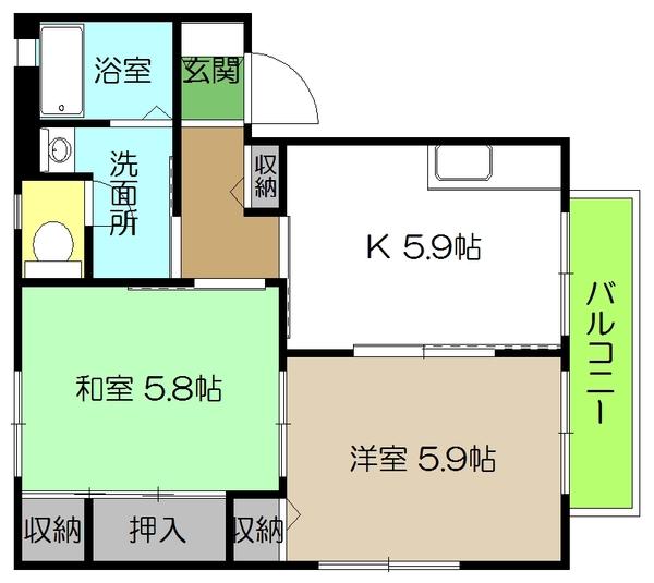シャーメゾン愛宕山B棟（B101） 間取り図画像