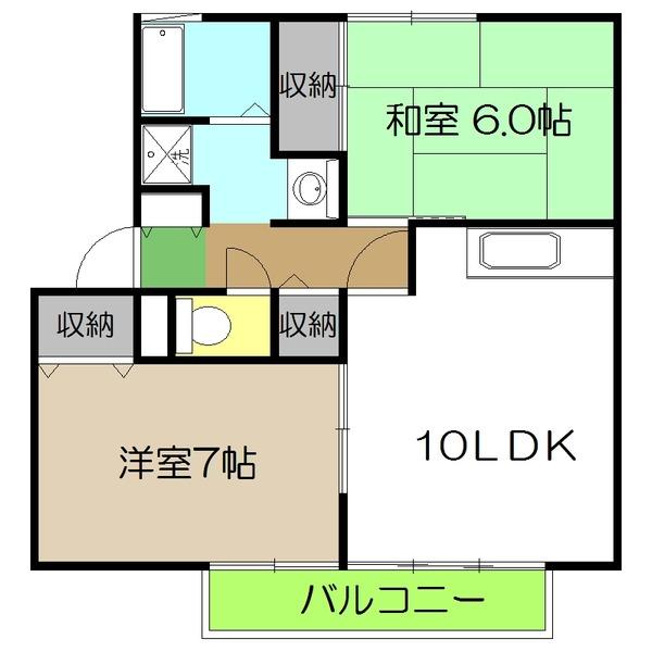 第三橘ハイツ（201） 間取り図画像