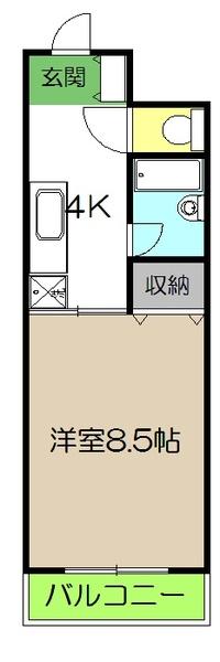 アーバン葛島（403） 間取り図画像