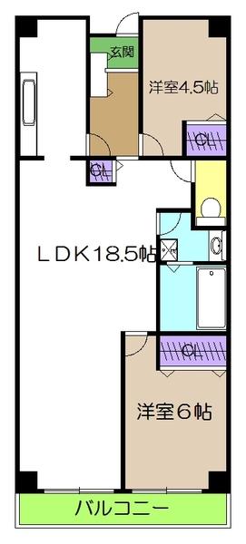 エムディハイム高知（1204） 間取り図画像