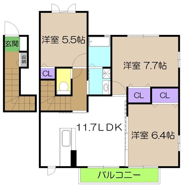 シャーメゾン幸（202） 間取り図画像