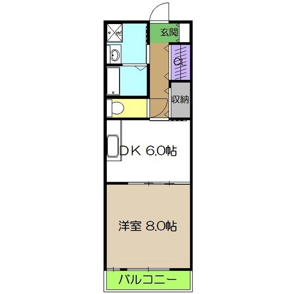 オブジェ朝倉（302） 間取り図画像