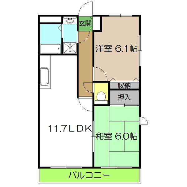 フィネス鳴子（301） 間取り図画像