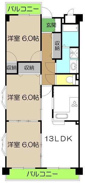 パールリバー（307） 間取り図画像