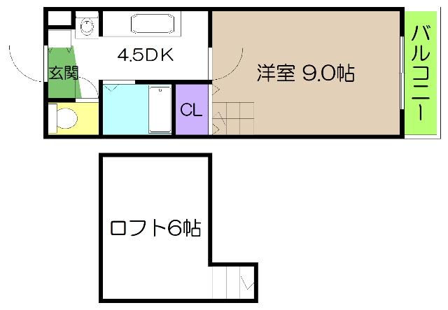 メゾンレーヴ潮江（407） 間取り図画像