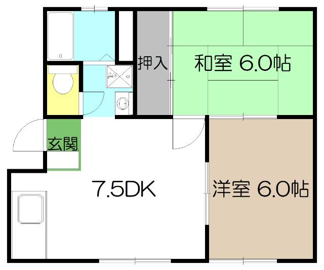 オルテンハウスⅠ　A棟（102） 間取り図画像