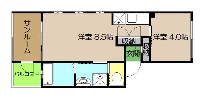 土佐ビル（301） 間取り図画像