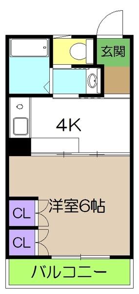 コスモハイツ高須2C_間取り_0