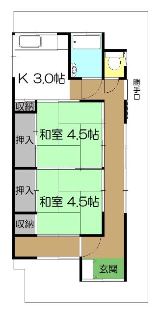 宝町4-7平屋（-） 間取り図画像