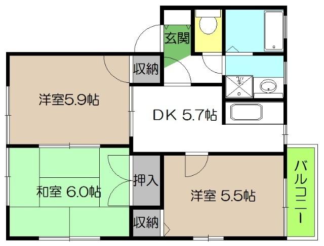 グローバルフォレスト（202） 間取り図画像