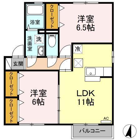 ジュパール　Ⅲ棟（101） 間取り図画像