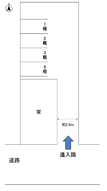 上町3丁目月極駐車場（軽区画） 間取り図画像