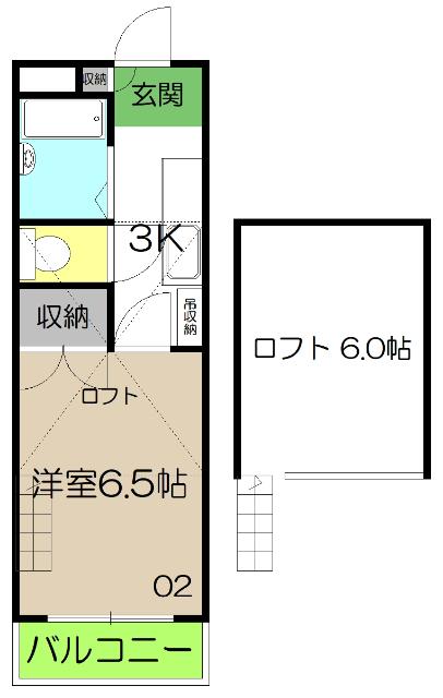 ピュア高須Ⅱ（402） 間取り図画像