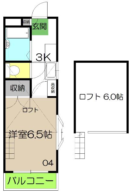 ピュア高須Ⅱ（404） 間取り図画像