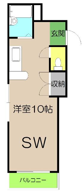 リヴィエラ梅ノ辻（※2年以上ご入居いただける学生さん）（5SW） 間取り図画像