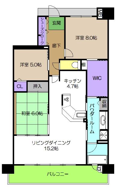 アルファステイツ御座（1008） 間取り図画像