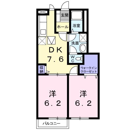 ヴィラシャルマンⅠ（102） 間取り図画像