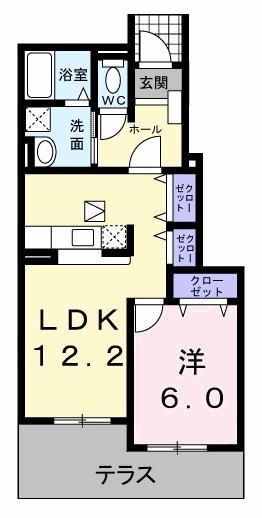 サニースクエア　Ｂ（104） 間取り図画像