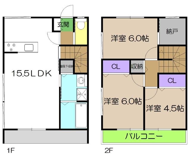 メゾン・ド・フルールⅡ（102） 間取り図画像