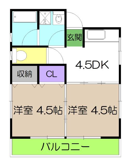 スマイル薊野（201） 間取り図画像