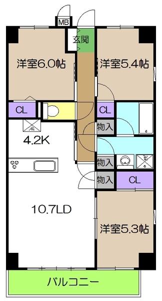 ソレイユe（601） 間取り図画像