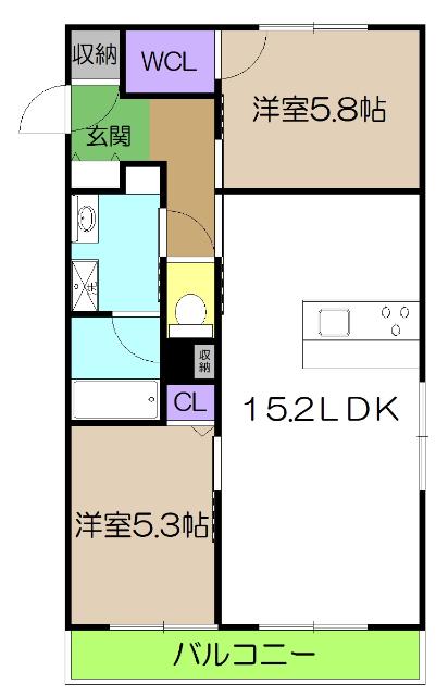 シャーメゾン　ルーエ（203） 間取り図画像