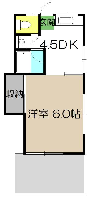 YKハイツ（101） 間取り図画像