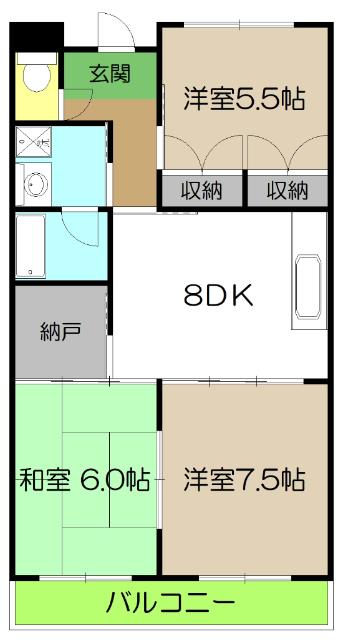 パークサイド高須Ⅱ（303） 間取り図画像