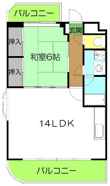 サンポートハイム高須（学生プラン※2年以上ご入居できる学生さん）（307） 間取り図画像