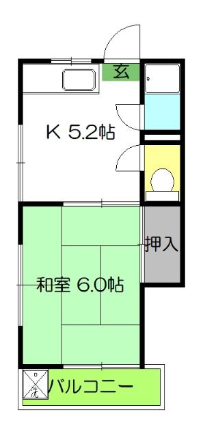 コーポゆり（302） 間取り図画像