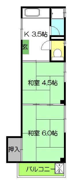 コーポゆり（201） 間取り図画像