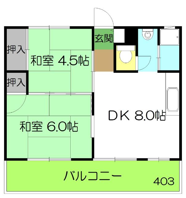 コーポ石立（403） 間取り図画像