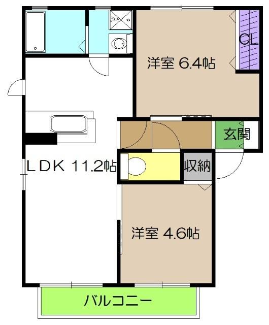 フレグランス桃源（201） 間取り図画像